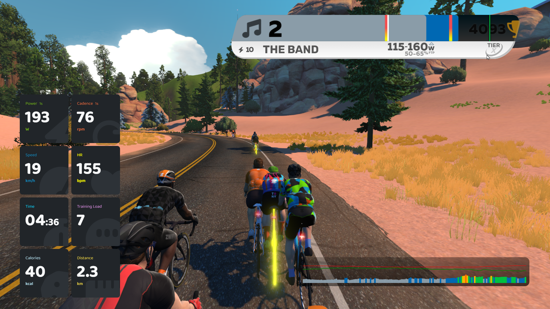 Shows Pedal Games being used with Zwift