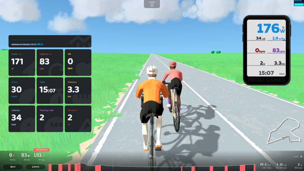 Shows Pedal Games being used with BikeTerra