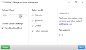 ZwiftPref for macOS & Windows – Change world and other settings