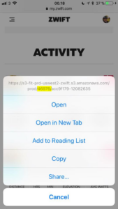 How to find your Zwift ID on an iOS device