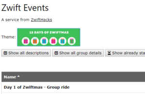 12 Days of Zwiftmas Events