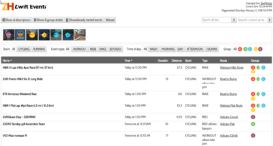 Facelift and features for the event list