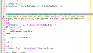 Chat with preconfigured messages