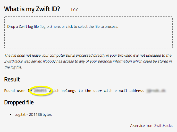 Find your Zwift user ID
