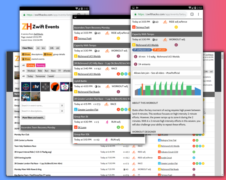 New events page (Beta version)