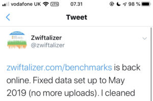 Zwiftalizer benchmarks are back