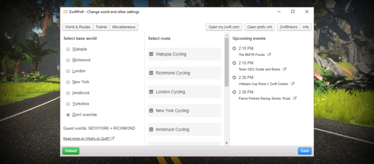 ZwiftPref shows both guest worlds