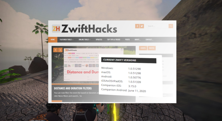 Zwift Versions