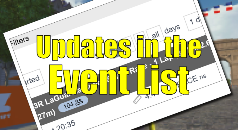 Updates in the Event List