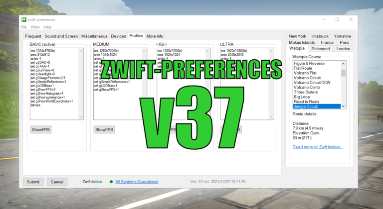 zwift-preferences Christmas 2021 Edition