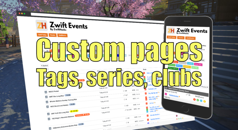 Custom pages for tags, series, and clubs