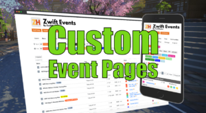 Custom event pages
